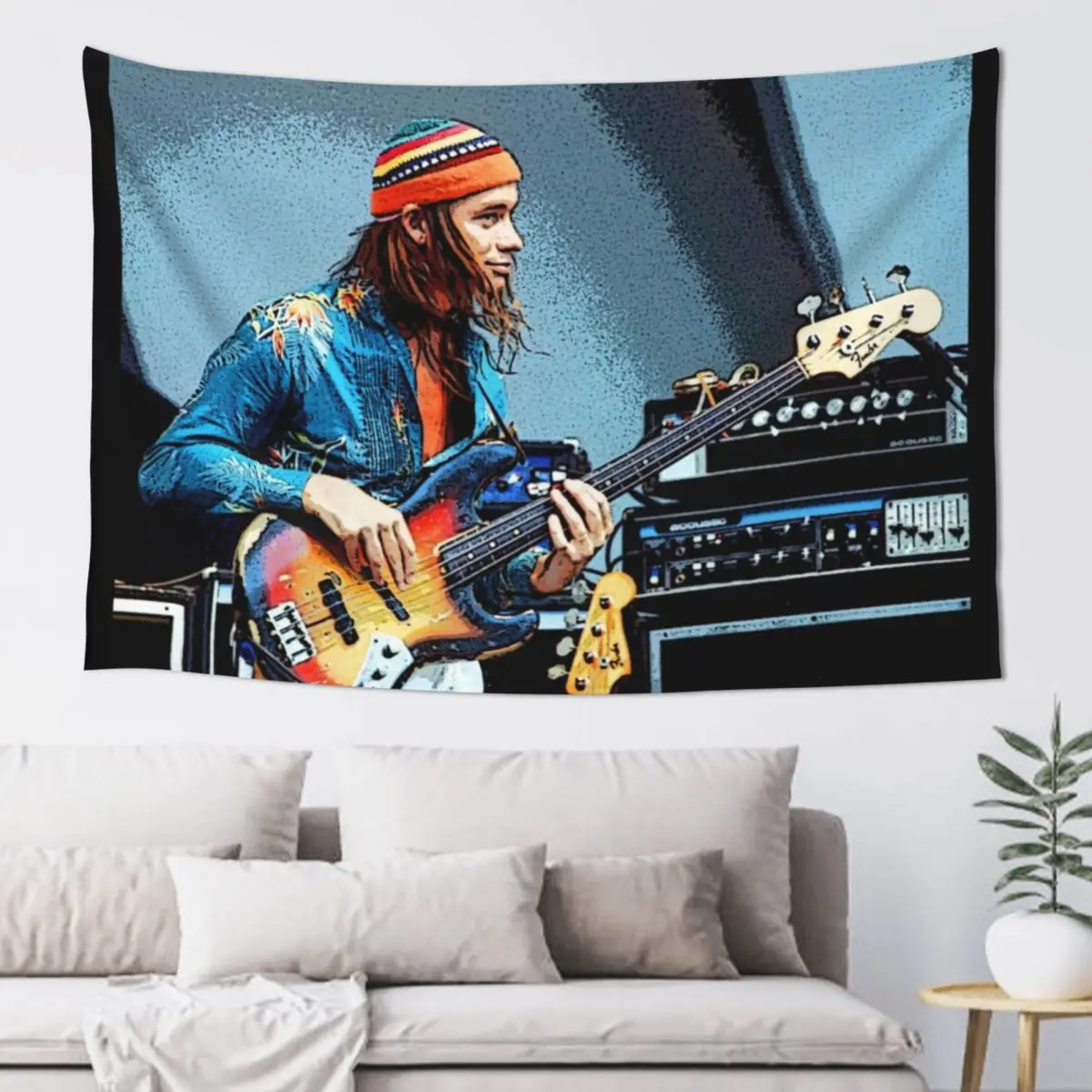 Jaco Pastorius Bassist Tapestry House Decorations Room Decoration Aesthetic Tapestry