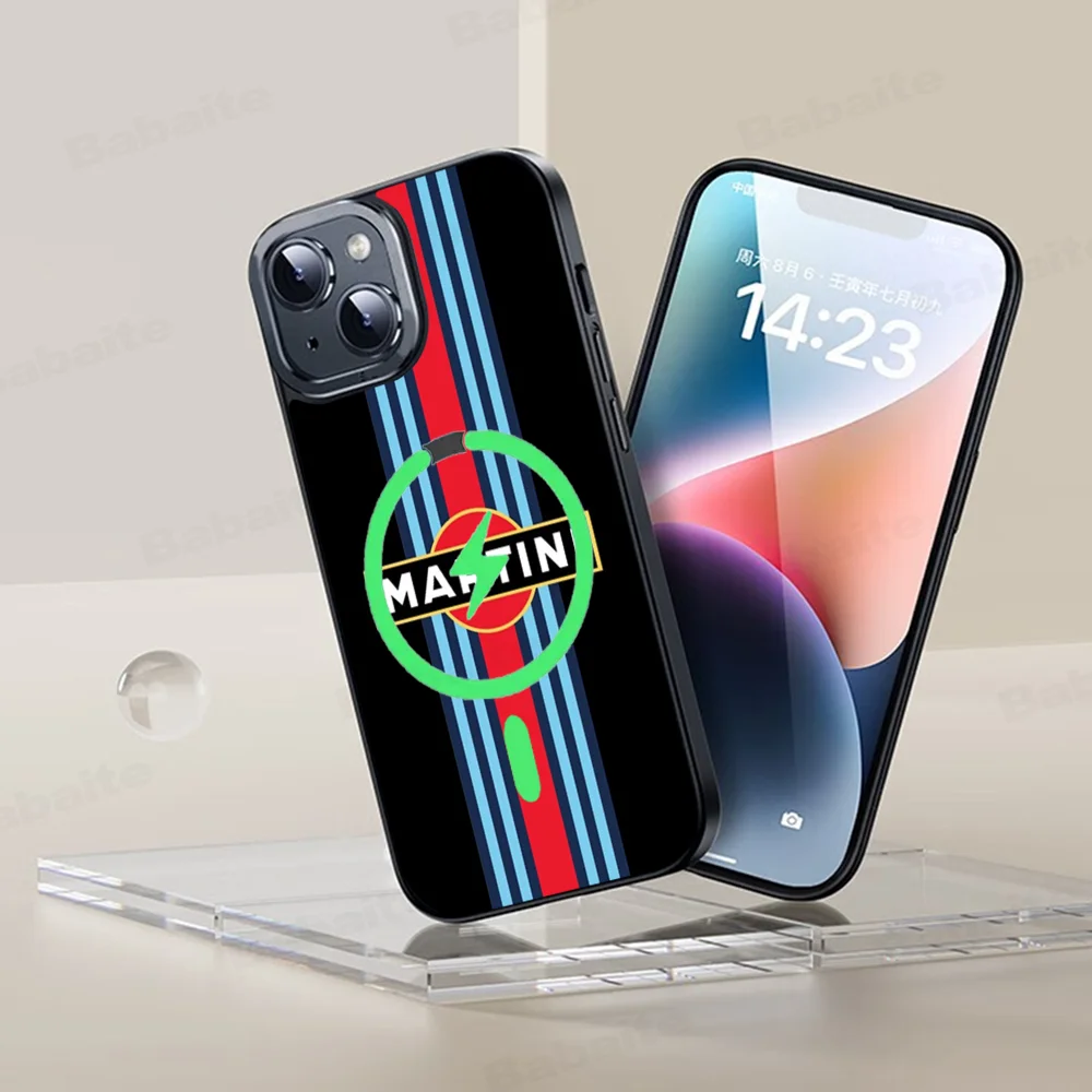 Racing Martini Phone Case Magnetic Case For IPhone 16 14 13 12 11 15 Pro Max Plus For Magsafe Wireless Charge Cover