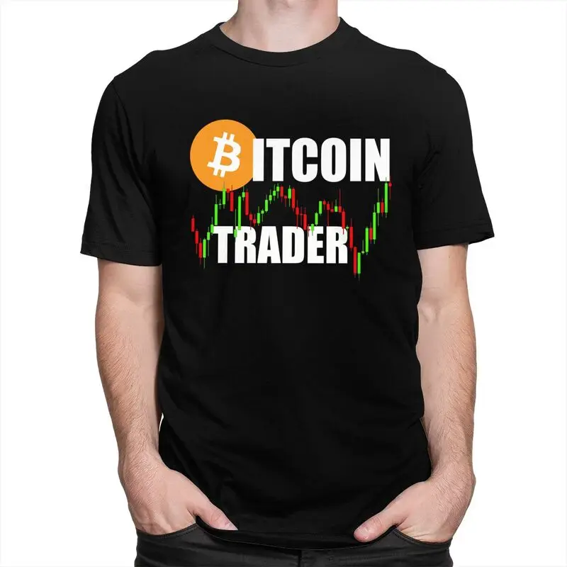 Custom Bitcoin Trading T Shirts Men Short Sleeve Cryptocurrency T-shirts Streetwear Tee Oversized Tshirts Merch