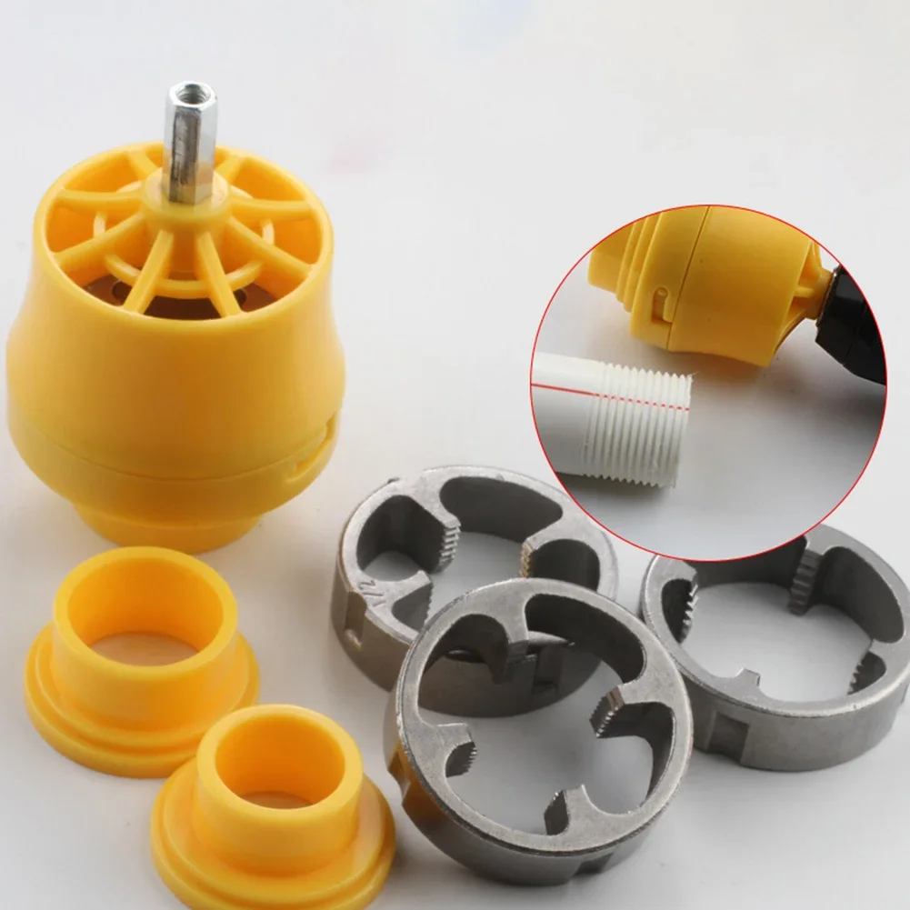 

1set PPR Pipe Threader Kit 1/2In 3/4 In 1 Inch Dies Pipe Threader PVC Pipe Threading Tool Kit Power Tool Accessories