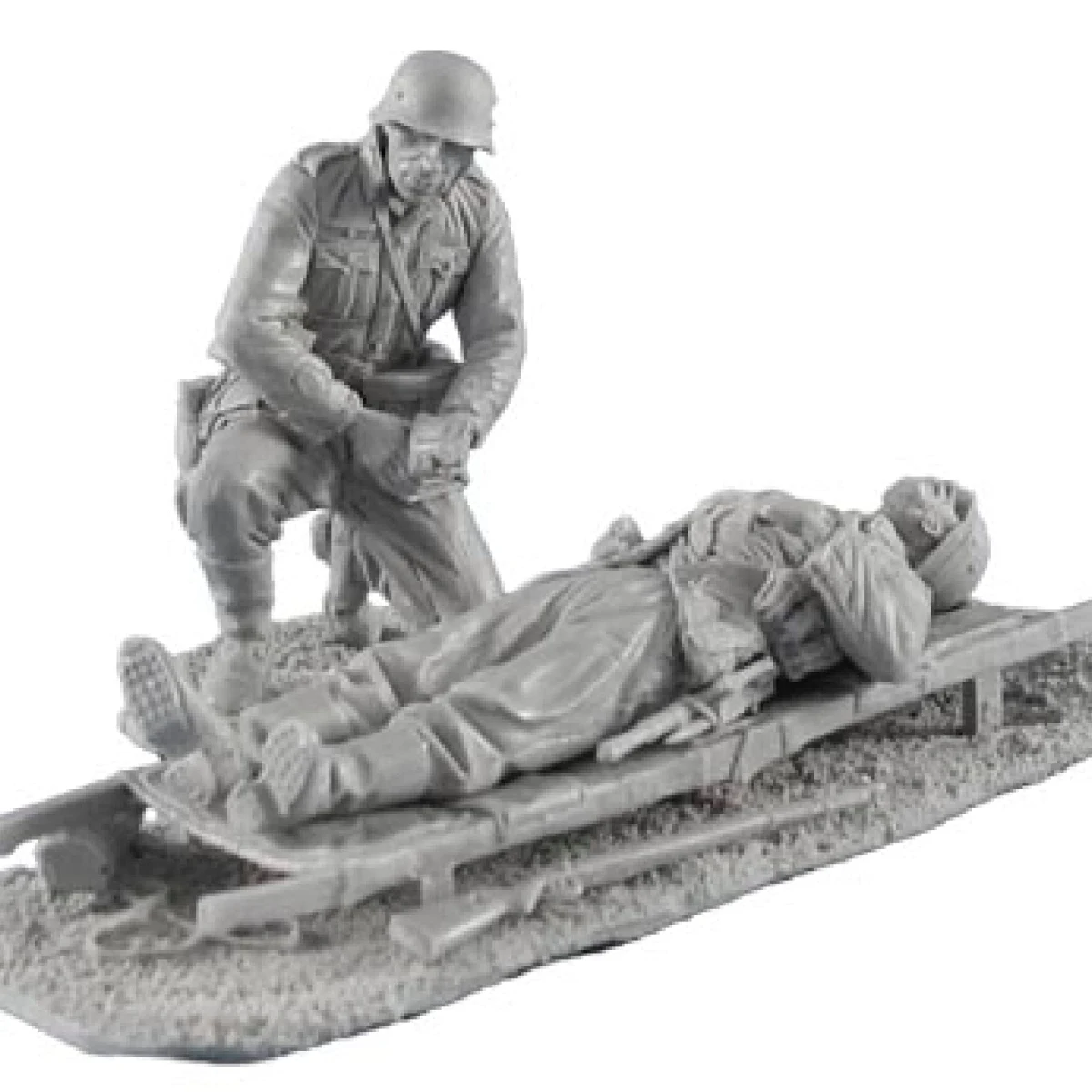 1/35 Figure resin unpainted model kit, military theme, German medics and wounded soldiers unassembled and unpainted GK