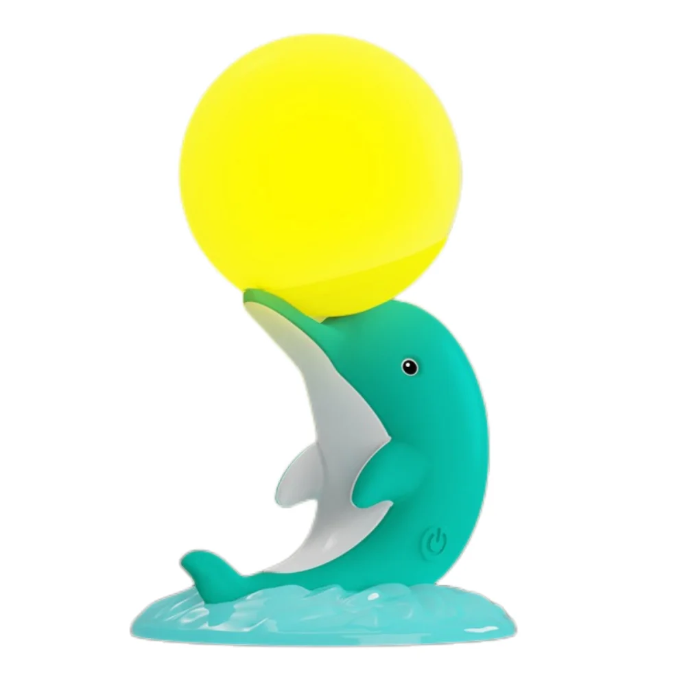 

Cute Dolphin Night Light LED Nightlights Cartoon Silicone Children Kid Bedroom Decoration Birthday Gift