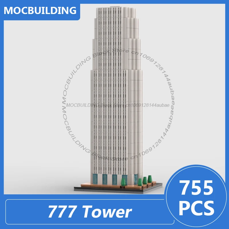 

777 Tower Model Moc Building Blocks Diy Assemble Bricks Architecture Display Collection Display Creative Xmas Toys Gifts 755PCS
