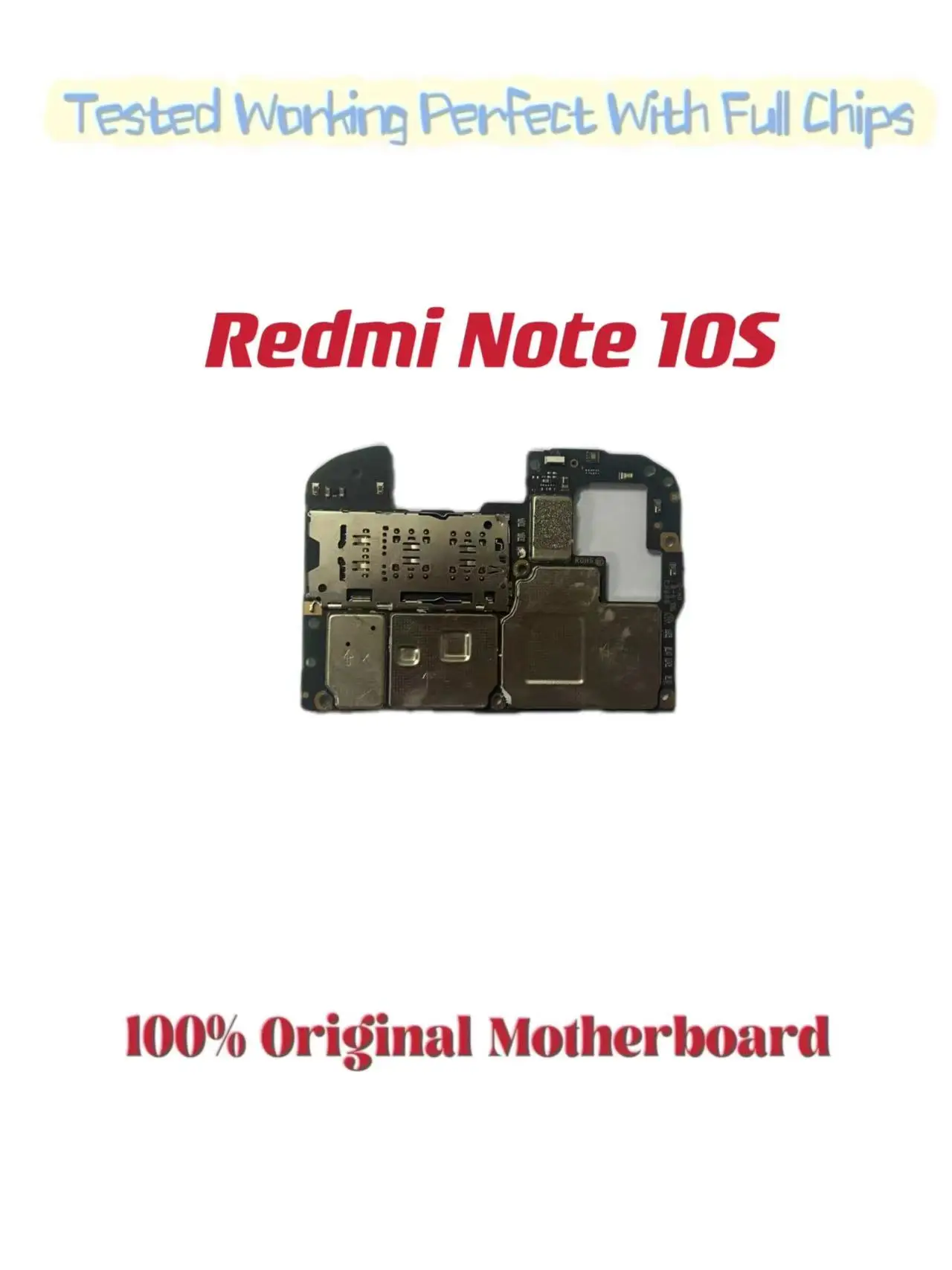 Original Unlocked Main Board For Redmi Note 10S, Mainboard Motherboard, Chips Circuits, Flex Cable