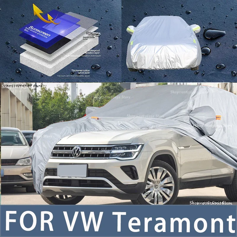 

For VW Teramont Outdoor Protection Full Car Covers Snow Cover Sunshade Waterproof Dustproof Exterior Car accessories