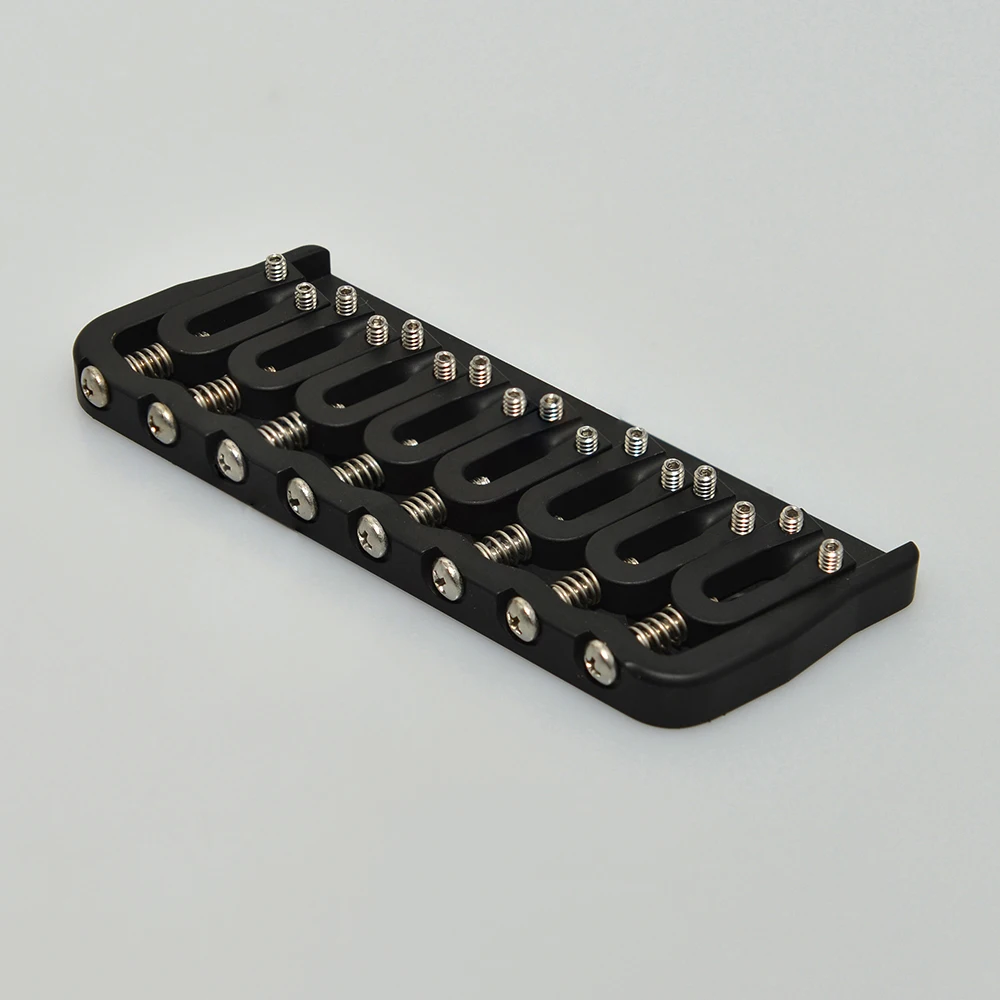 CNC 6 7 8 String All Brass Multi-Scale Fixed Guitar Bridge HIP SHOT Style 11 18 21 Degree angle Black Electric Guitar Bridge