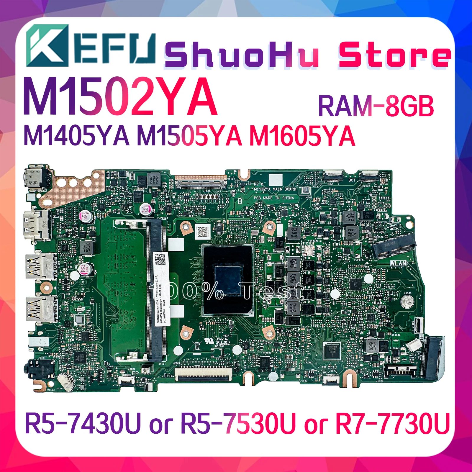 ASUS Laptop Motherboard, Motherboard for ASUS M1405YA, M1505YA, M1605YA, D1502YA, D1405YA, D1505YA, D1605YA, M3504YA, M3604YA, M