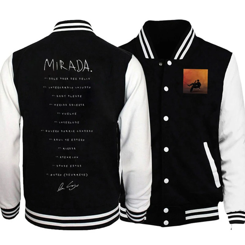 Vintage Ivan Cornejo Jackets Men Women Fashion Pocket Clothes Singer Mirada Tour Music Fans Gift Baseball Uniform Teen Outerwear