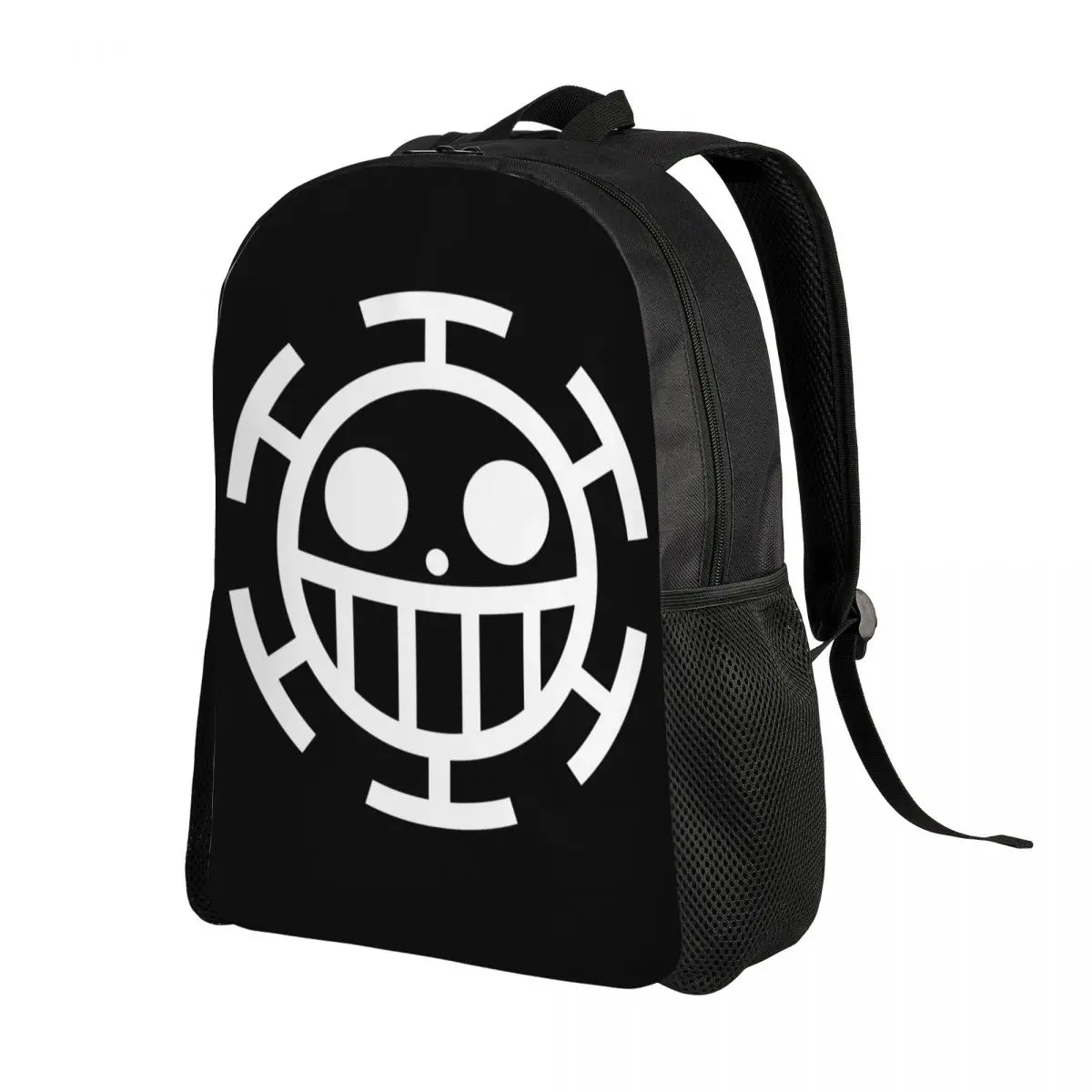 Customized One Piece Anime Manga Backpacks Trafalgar Law Heart Pirates College School Travel Bags  Bookbag Fits 15 Inch Laptop