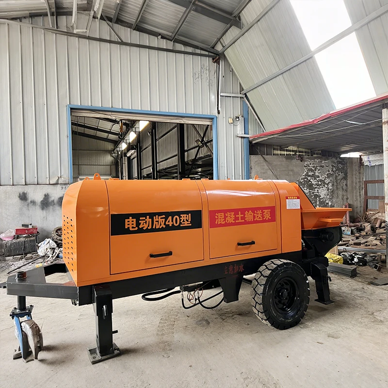 2025 السعر المنخفض جديد آلة مضخة خلط الخرسانة الصغيرة محرك الديزل المحمولة مضخات الخرسانة المحمول مضخة خلاط البناء الخرساني