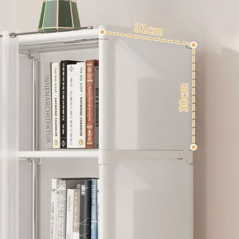 Floor-standing Bookshelf Multi-layer Easy Assembly Storage Cabinet Minimalist Home Display Rack for Ornaments and Open Bookcases