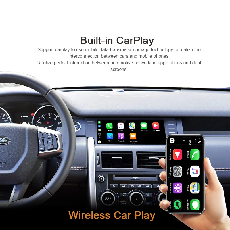 9.66 Inch Android 13 Car Multimedia Player For Land Rover FREELANDER Discovery Sport 2016-2019 GPS Navigation Car Radio Stereo