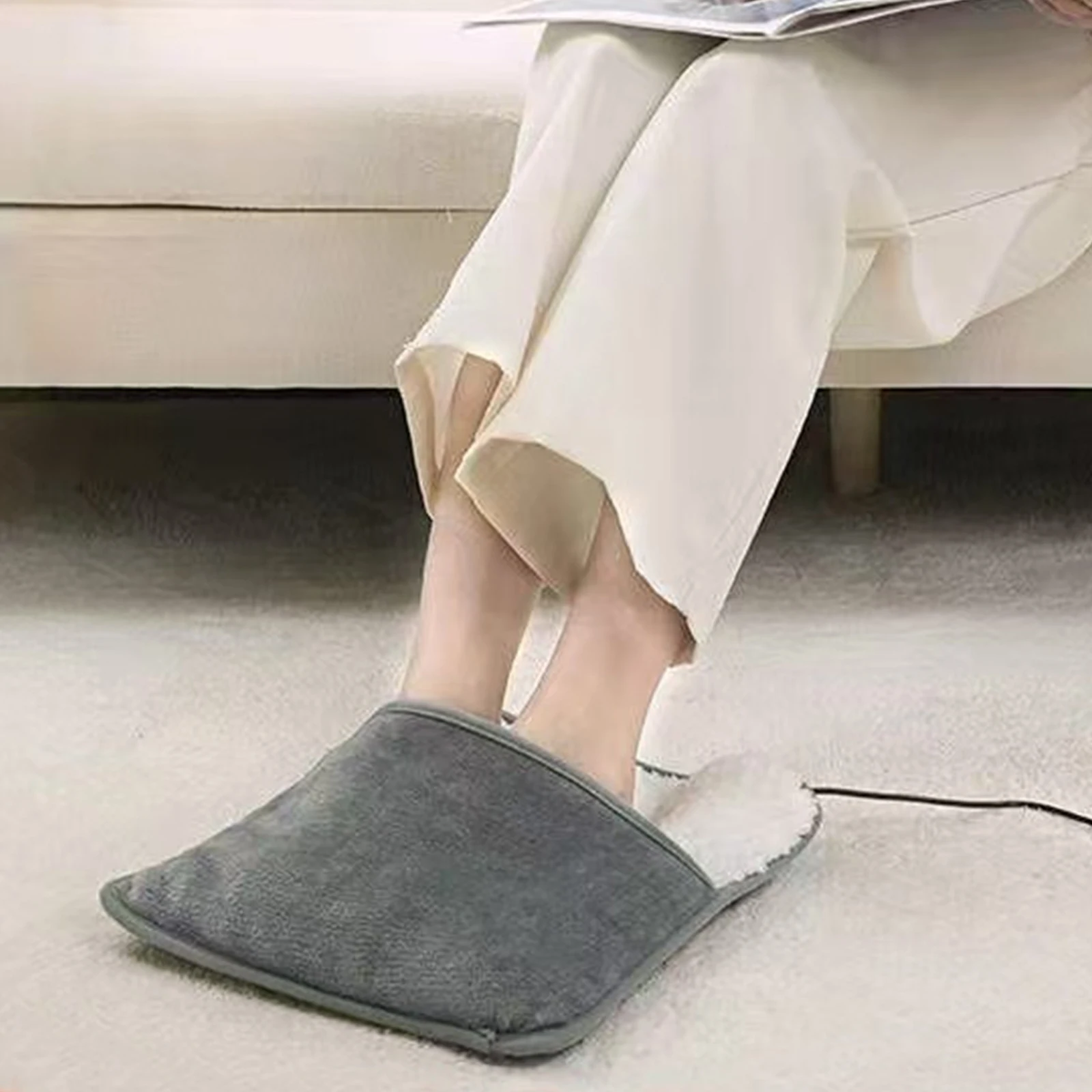

USB Heating Pad Winter Electric Foot Heating Pad Plush Foot Heater for Women Men