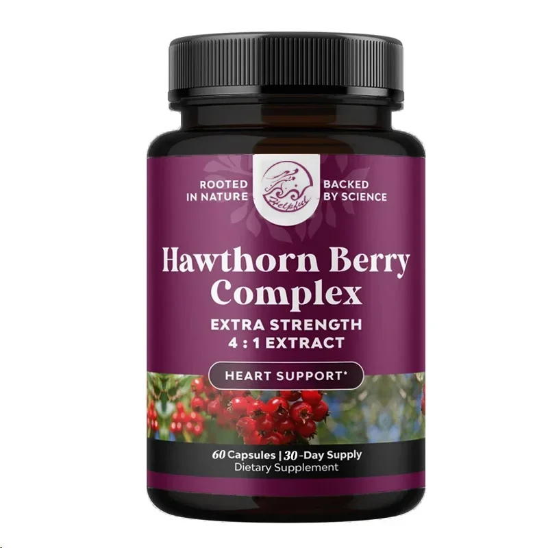 Super Hawthorn Extract  -1330 milligrams Digestive and Heart Health Supplement Plant Polyphenols 60 Capsules