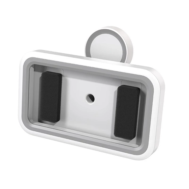 Adjustable rotating bathroom waterproof phone holder box, no punching storage rack