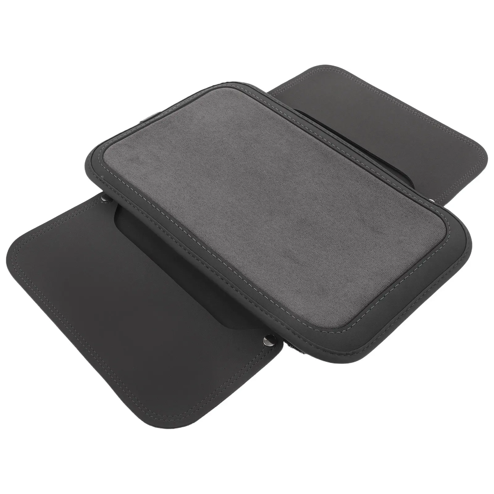 Car Armrest Box Cushion High Density Soft Pad Universal Waterproof PU Armrest Organizer Storage for Center Console Suv