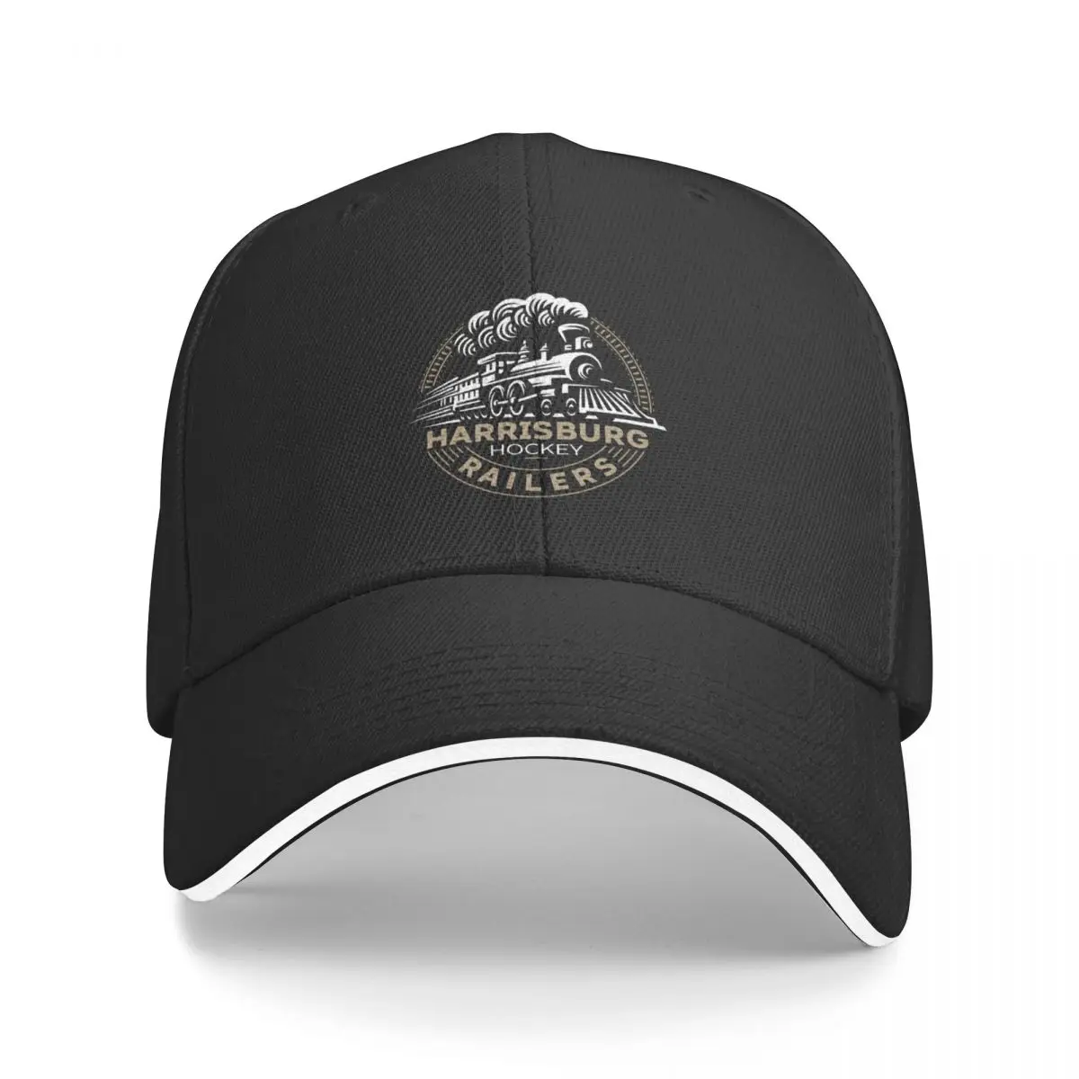 Harrisburg Railers Hockey Team Logo FOR DARK PRODUCTS Baseball Cap Hip Hop Beach Bag Hats Woman Men's