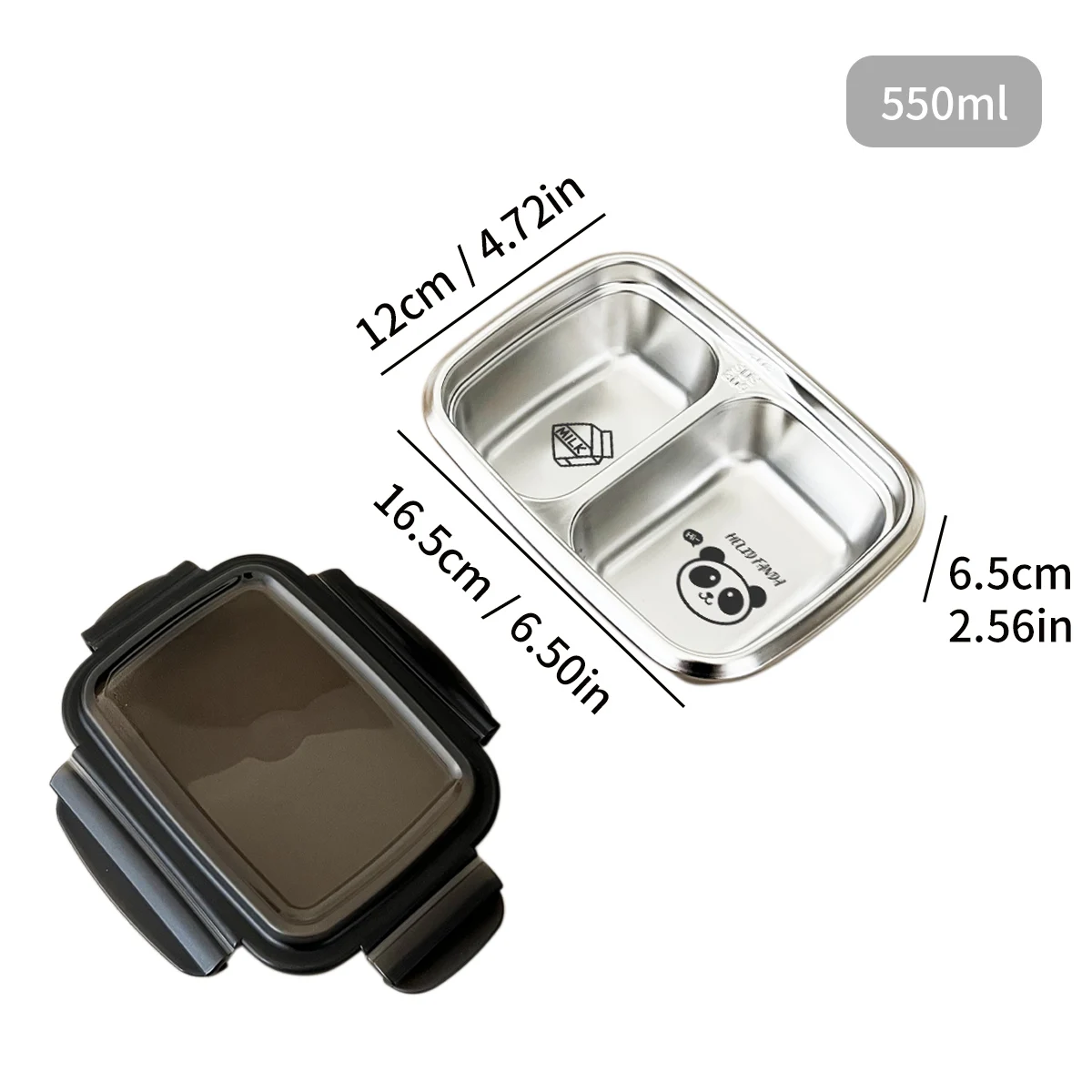 WORTHBUY 2/3 roosters 304 roestvrijstalen lunchbox Draagbare lekvrije voedselcontainer Grote capaciteit Bento Box voor studenten Volwassen