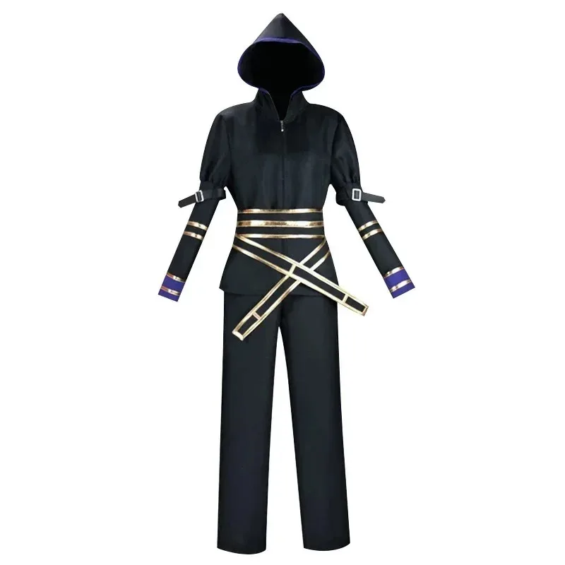 Anime The Eminence in Shadow Cid Kagenou Cosplay Costume Black Windbreaker Uniform Cloak Halloween Makeup Ball Costume