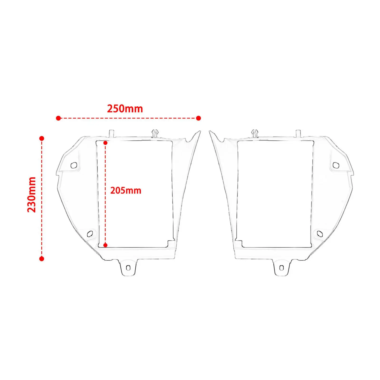 

2Pcs Motorcycle Air Duct Trim Air Supply Part Accurately Motorcycle Accessories for R1250GS Adventure Parts Replacement