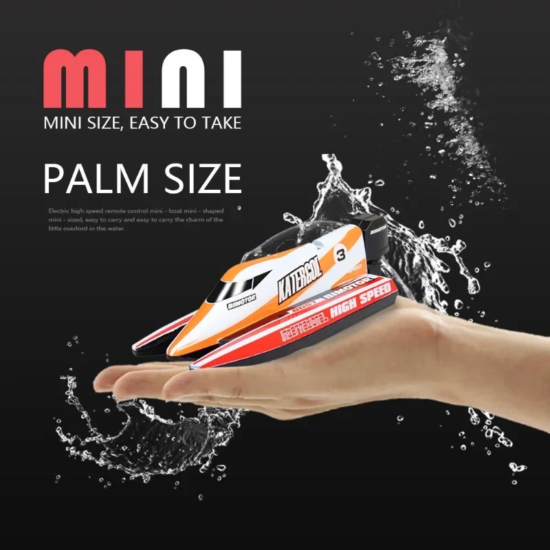 Pankeda 3313 2.4Ghz Mini RC Boat Radio Control F1 Racing Boat Rechargeable Ship RTR Gift Box Birthday Boy Girl beach toy gift