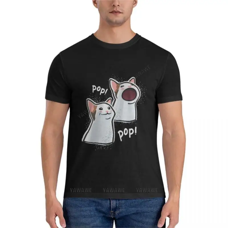 

Popping Cat Meme / Pop Cat / PopCat Classic T-Shirt mens t shirt graphic men clothings shirts graphic tees