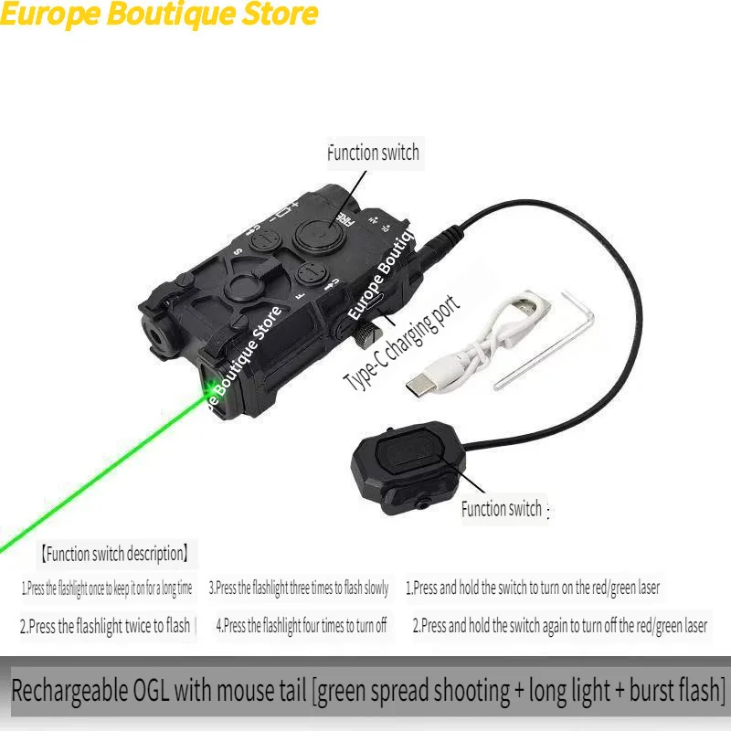 Tactical Storage Box Red Green Light Flashlight Combo For Outdoor Toy Accessories view 3