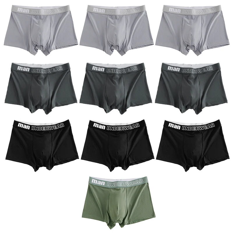 10 Pcs/Lot Men\'s Letter Panties Underwear Comfortable Underpants Shorts Sexy Gifts for Man Boxers Briefs