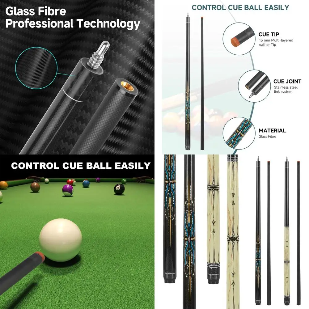 

58 профессиональных бильярдных кий из стекловолокна с низким дефектом для домашнего сезона