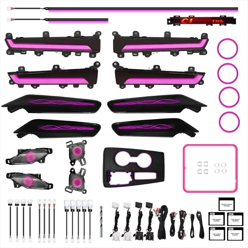

The Best Upgrade 64 Colors Ambient Lighting Kit for Honda Civic 11th Gen 2022 2023 Interior LED Light Accessories