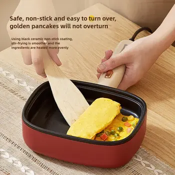 220V nepřilnavá elektrická pánev na steaky a vejce, domácí spotřebič, multifunkční hrnec na snídani 8 nejlepší prodej mini elektrická pánev - №8