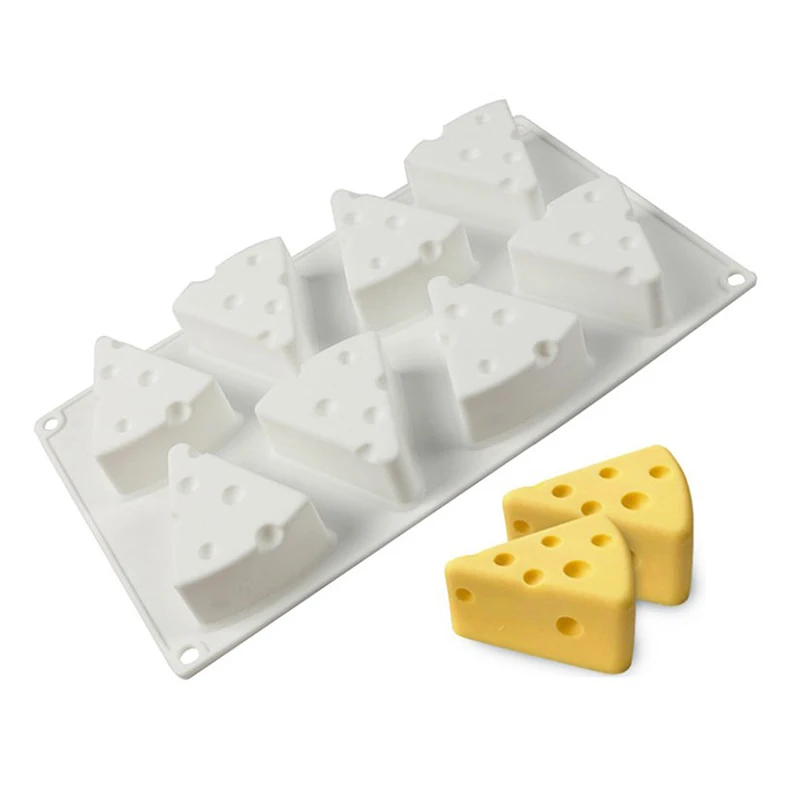 Cheese Shape Silicone Mold Mousse Cake Mold Chocolate Fudge Dessert Pastry Baking Decoration Tool Baking Pan Baking Accessories