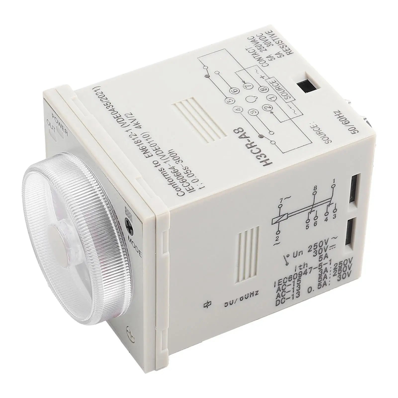 H3CRA8 1.2S300H Delay Timer Relay with Knob Control 8 Pins AC220V