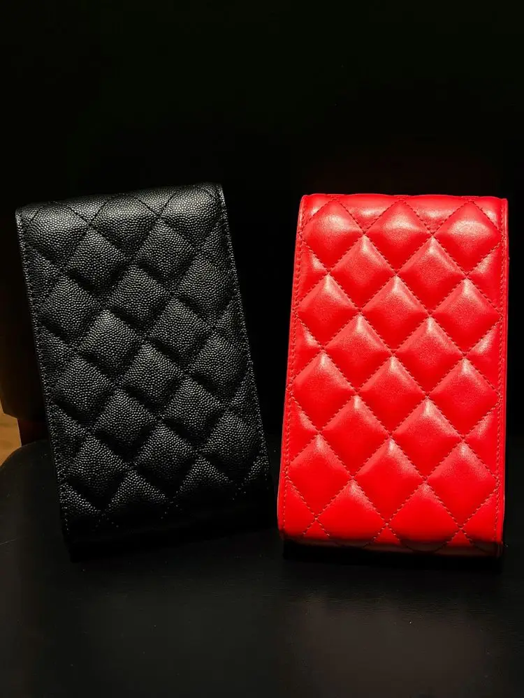 Luxury Designer Crossbody Bag Case for iPhone 15 Pro Max Classic Lujo Quilted design Shoulder Chain Strap Phone Pouch Cover Bags