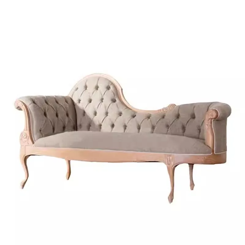 

&c American Country Solid Wood Imperial Concubine Lounge Chair Living Room Fabric Beauty Bedroom European Luxury Carved Single