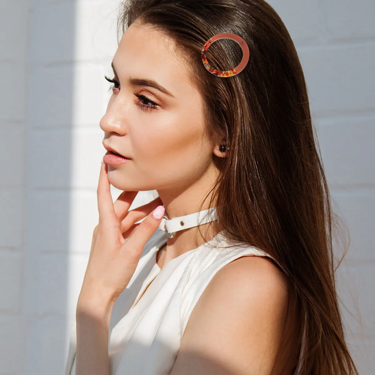 

Resin Acrylic Hair Clip Women Flower Bang Clip Fashion Hairpin Styling Accessories Wedding Party Office Elegant Multi-Colored