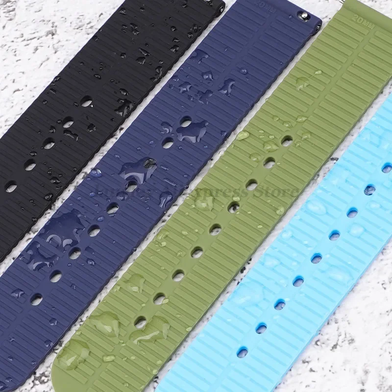 18mm/20mm/22mm/24mm Soft Silicone Watch Strap Quick Release Watchband for Huami for Huawei Watch Gt5/Gt4/Gt3 Smartwatch Bracelet image 4
