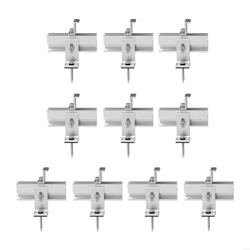 10Pcs Sturdy Aluminum Alloy Solars Panel Mounting Brackets Accessory With Various Roof Types and Marine Applications