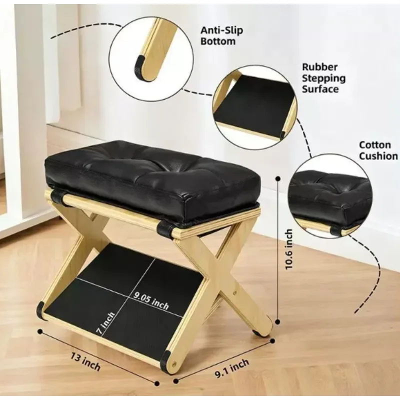 Two-step Foot Pedal Wooden Table Under The Leg Support Office Pedal Correction Sitting Pad