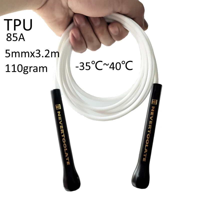 NEVERTOOLATE super long 3.2 meter PVC TPU AND ALLOY MIXED ROPE 5.8MM ra handle  fitness outdoor crossfit jump rope skipping rope