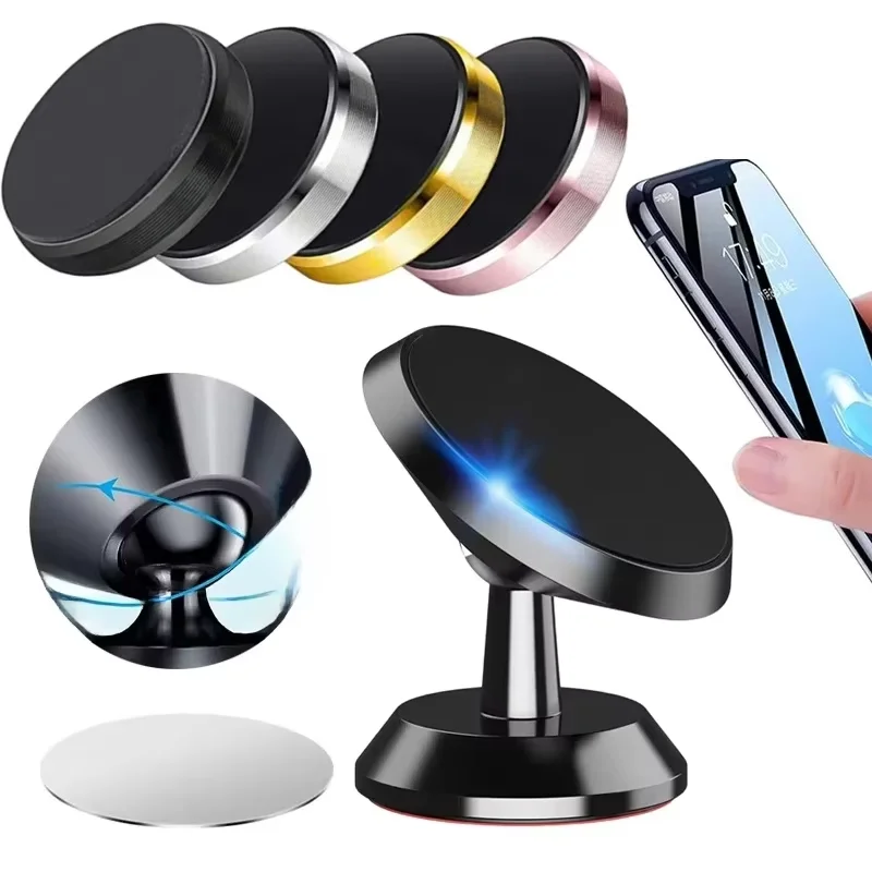Magnetic Phone Car Holder Stand Universal Magnetic Mount Bracket Stick on Car Dashboard Wall for iPhone Samsung Xiaomi Huawei