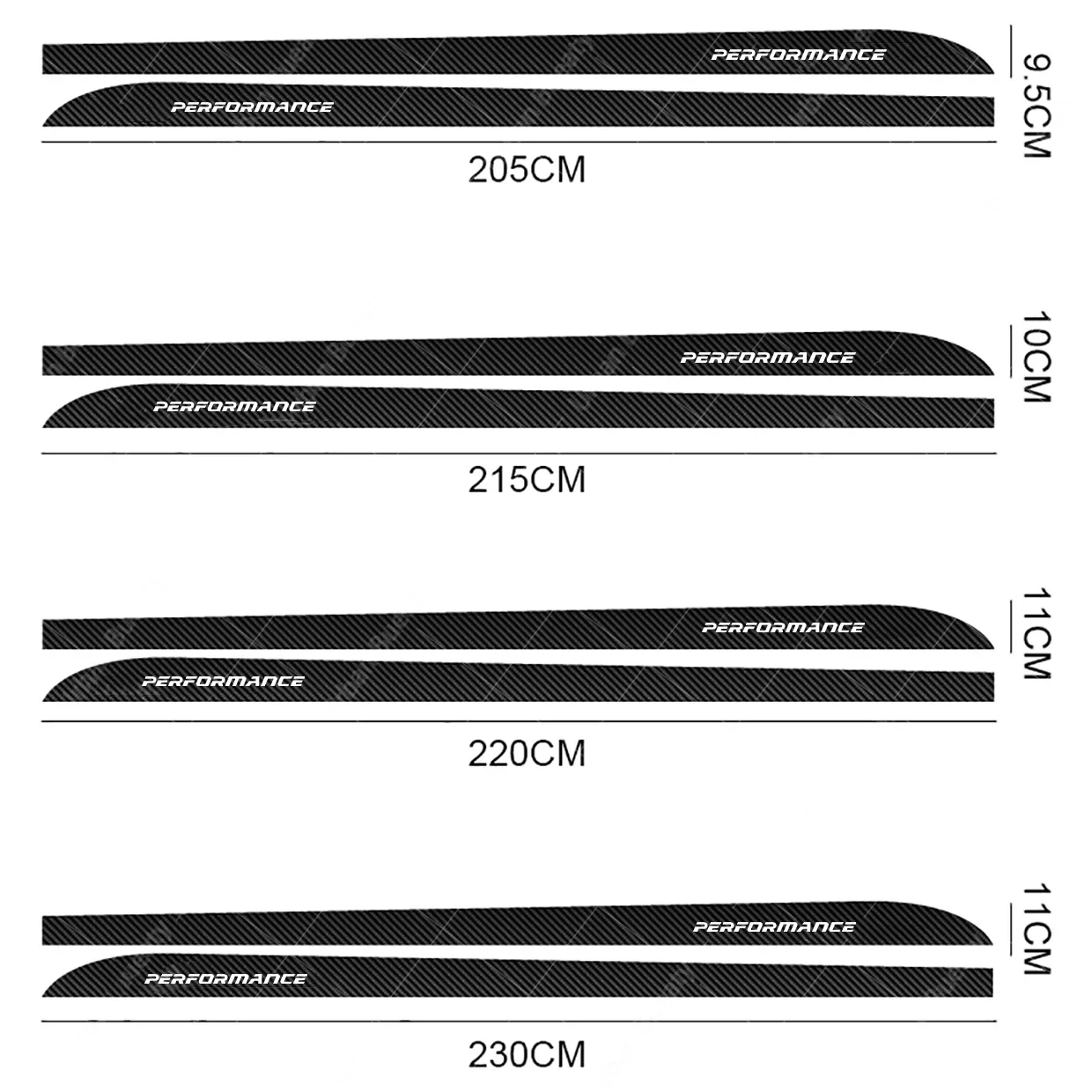For BMW E90 E92 E93 F20 F21 F30 F31 F32 F33 F34 F15 F10 F01 F11 F02 G30 M Performance Side Skirt Sill Stripe Body Decals Sticker view 3