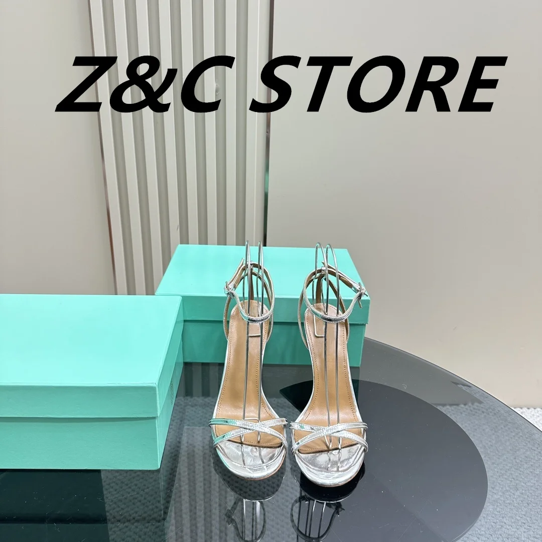 Evening Breeze Gentle Sandals New High End, niche designer temperament, slim heels, fairy style high heels, women's summer