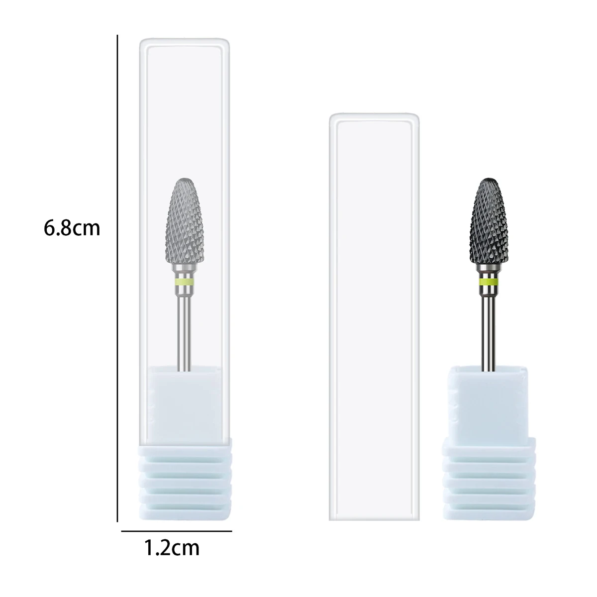 ブラックセラミックネイルドリルビット 3/32 ''安全 & プロフェッショナルネイルクリーニング研磨ヘッドカルス & 角質除去爪ツール