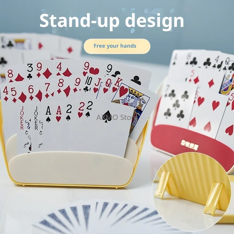 

Hands-Free Hands Free Playing Card Holder Holds Up Cards Portable Plastic Hands-Free Poker Rack Free Playing Card Holder Parts