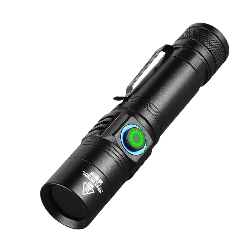 365nm UV Flashlight USB Rechargeable 5W Ultraviolet Torch for Pet Urine Stains Uranium Glass Minerals Resin Curing