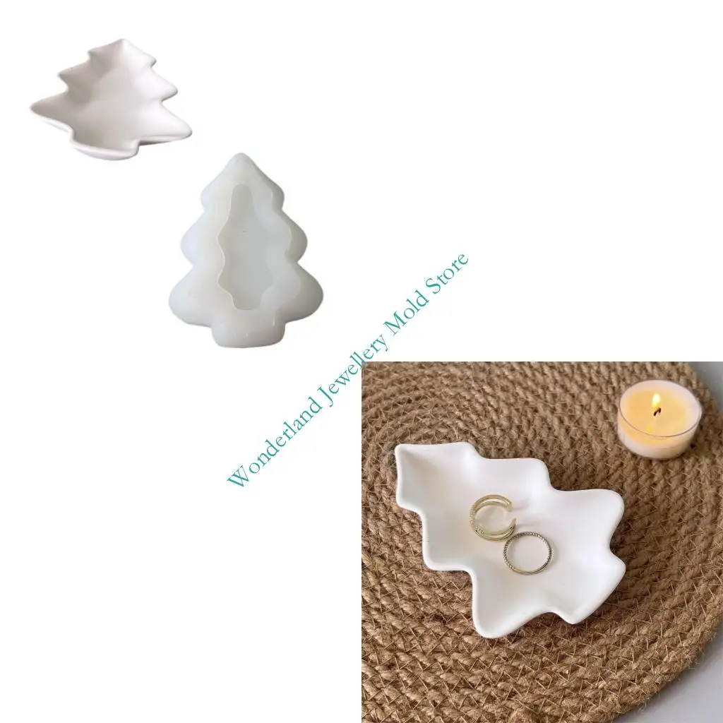 

H7EB Силиконовый рождественский елки плесень для DIY праздничные декоры цементные смолы художественные проекты