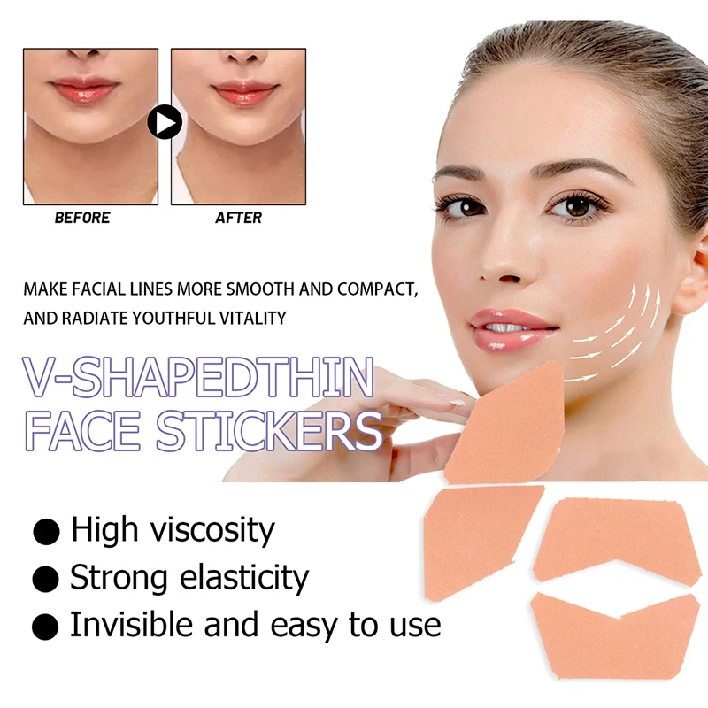 144 PCS V-Shaped บางสติกเกอร์ที่มองไม่เห็น Face Lifting แพทช์ Anti-Wrinkle ความยืดหยุ่นสูง Facial แพทช์ Face Skin Care