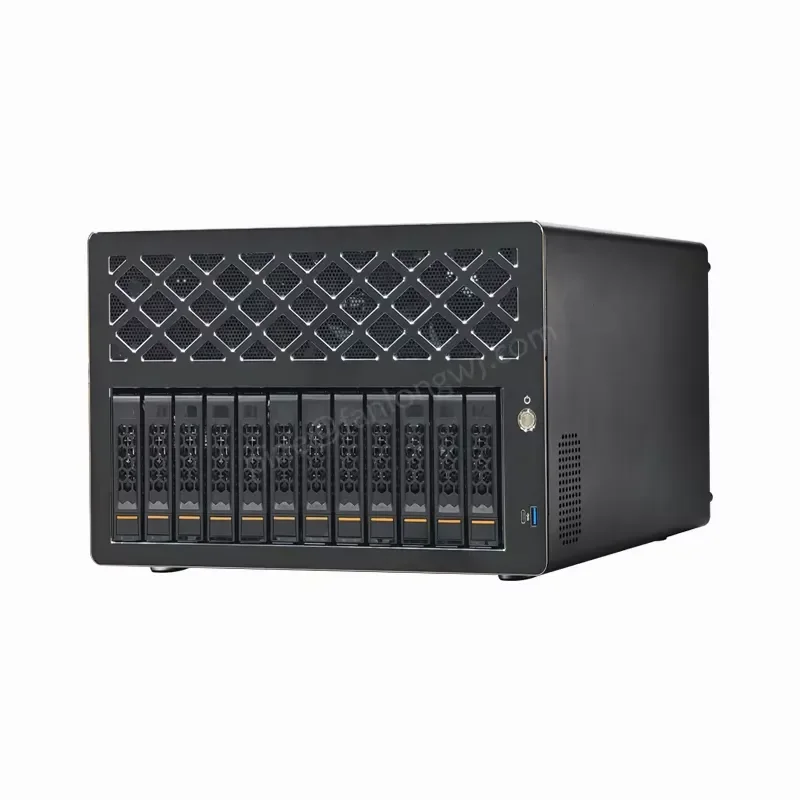 BOLRZO 12 Disk NAS Chassis SAS Direct Connection Backplane Half High PCIe Slot Support Flexible Power Hot Swap Server