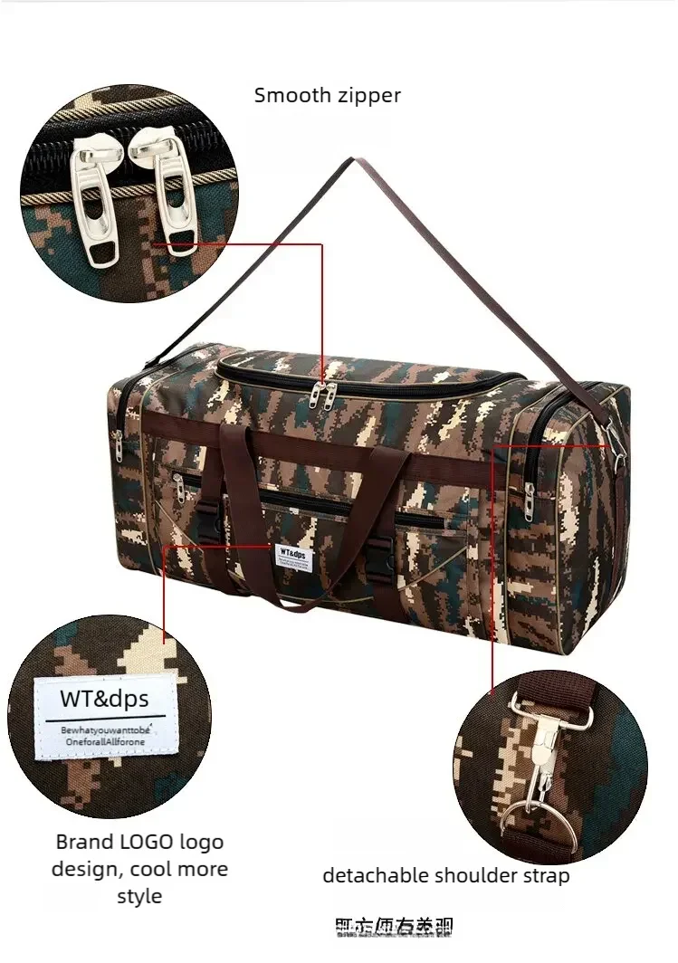 portable travel bag large capacity camouflage storage for clothes oversized luggage shoulder sturdy durable